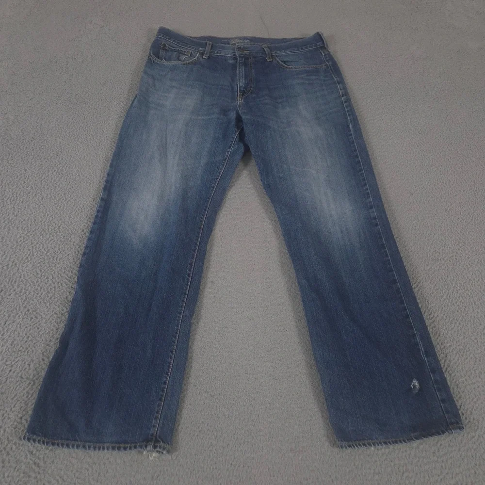 VTG Old Navy Jeans Mens 36x32 Blue Loose Straight Leg Denim Classic Workwear Y2K